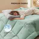 Bedsure Comforter Duvet Insert - Quilted Comforters King Size, All Season Duvet, GentleSoft Down Alternative Bedding, with 8 Tabs, Gifts for Women/Men, Sage Green, King 90 x 102 Inches