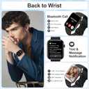 Smart Watches for Men Women 1.83" HD Display Activity Fitness Tracker Smartwatches for Android iOS Phones with Bluetooth Call/Heart Rate/Blood Pressure/Sleep Monitor/100+ Sport/IP67 Waterproof, Black