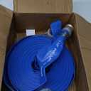VEVOR Backwash Hose, 2 in x 100 ft, Blue PVC Hose, with Clamps, Camlock, Aluminum Fittings, Fit Various Pumps, for Sewage Treatment, Water Transportation and More Agricultural Purposes