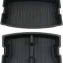 Compatible for Tesla Model 3 Highland 2024 Double-Layer Rear Front Trunk Storage Box Frunk Organizer Tray with Compartments Car Accessories(Rear Double Layer)