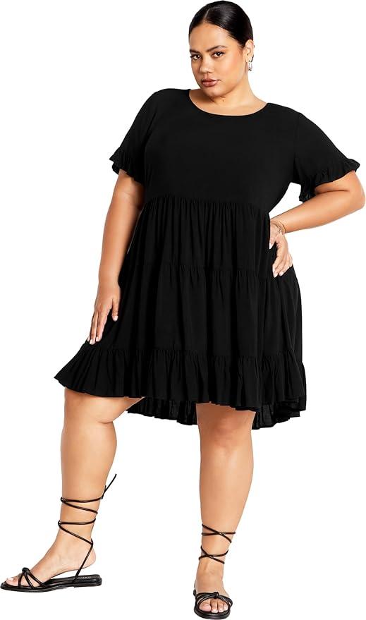 Ovokcina Dress Black Women , Size XL