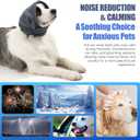 Dog Calming Hoodie, Reducing Noise Wrap, Dog Ear Muffs Noise Protection (M-Head Circle(13.7"~18.9"), Dark Grey)