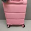 Kono Carry On Luggage 20 Inch Expandable 22x14x9 Airline Approved Hard Shell Travel Trolley 4 Spinner Wheels Lightweight Polypropylene Suitcase with TSA Lock, Pink
