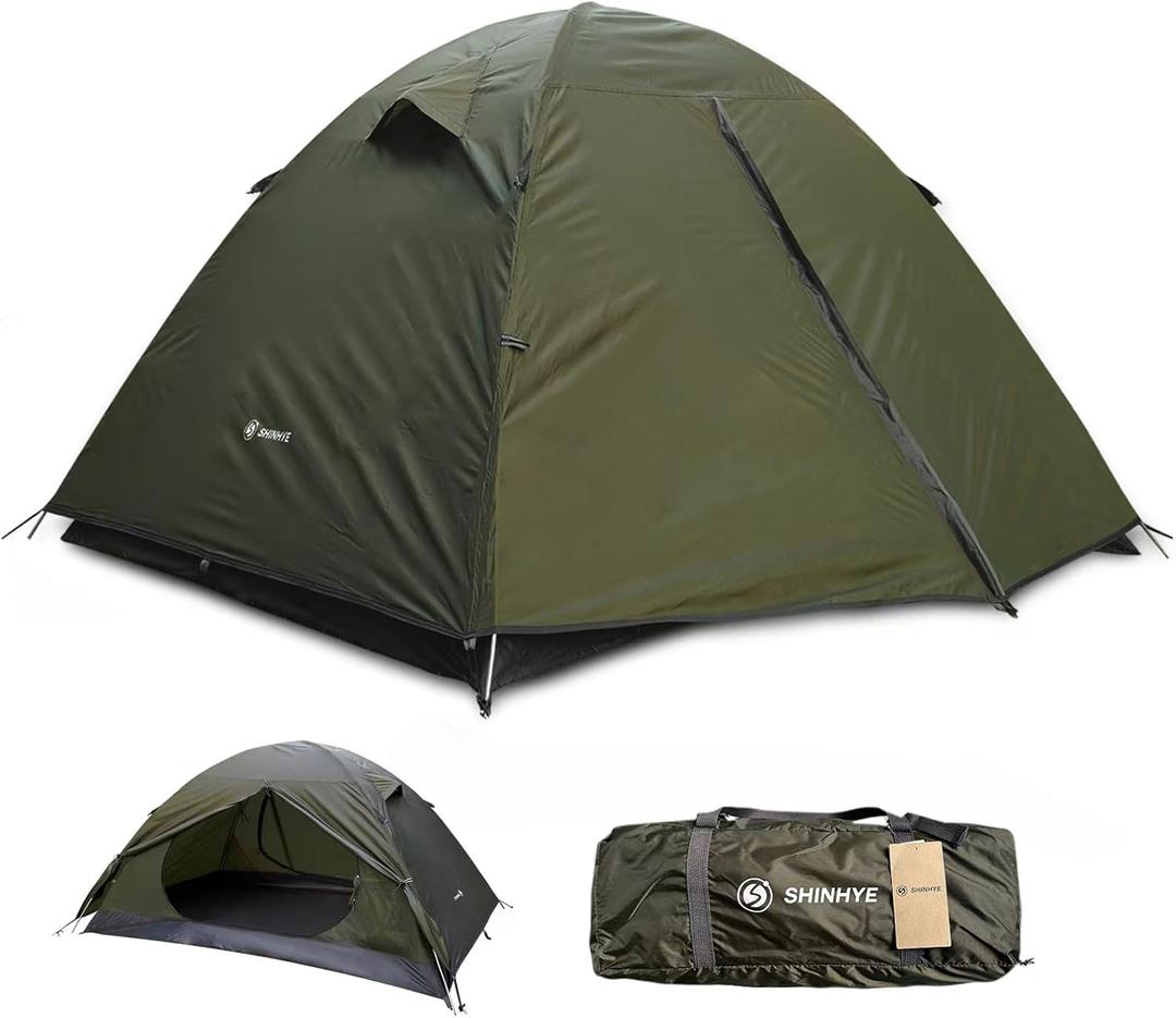 ShinHye SUV Tent for Camping with Porch, Waterproof PU5000mm Spacious 5 Person Car Tents for Camping SUV, Includes Rainfly and Storage Bag for Family Outdoor, 9.8' W X 9.8' L X 7.3' H, Green