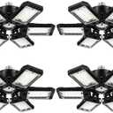 Aoretic LED Garage Lights 4 Pack -180W, 18000LM 6500K Led Shop Light with 6+1 Deformable Panels, Basement Barn Light Garage Ceiling Lights, E26/E27 for Garages, Warehouse, Shop