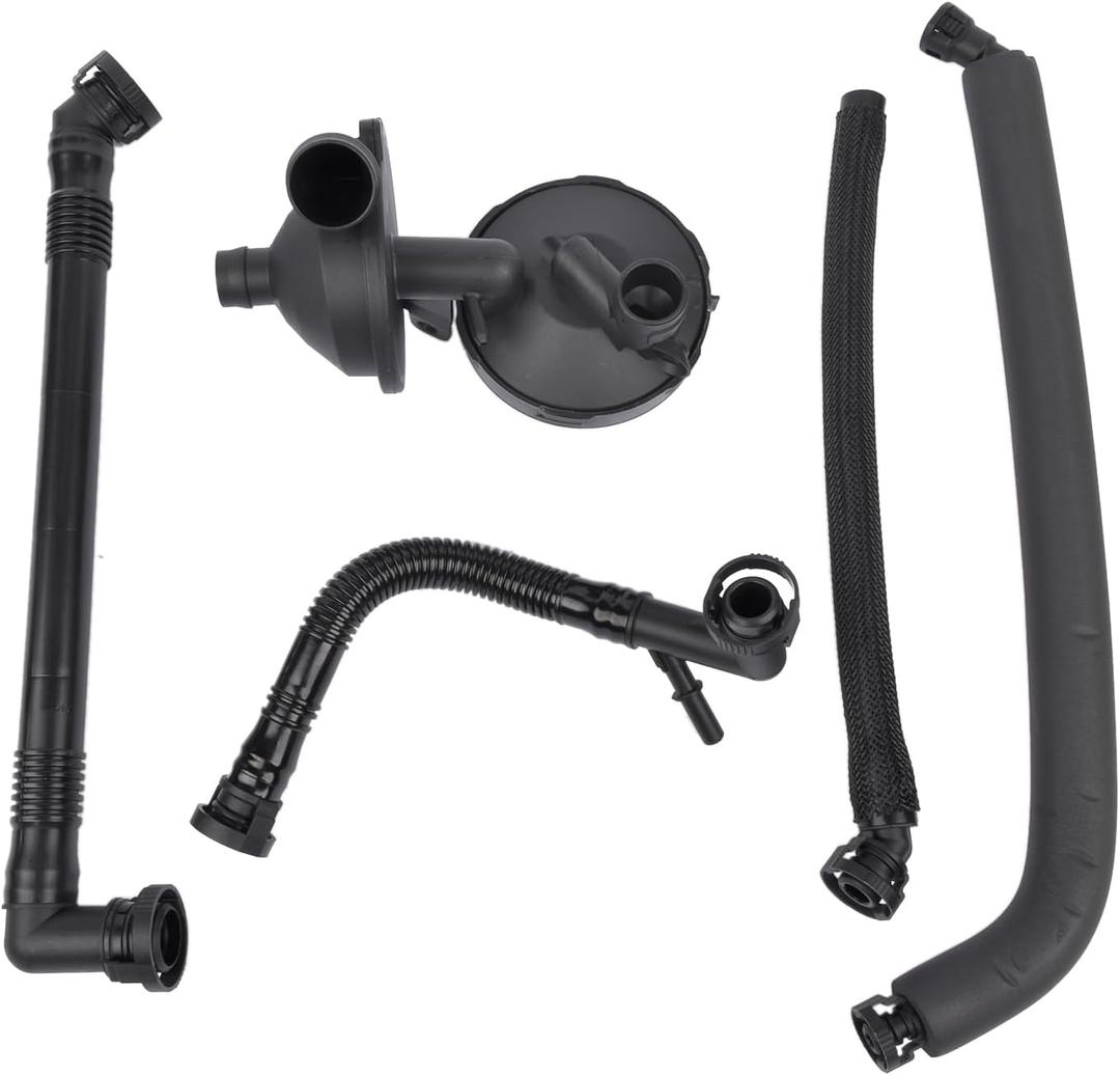 GELUOXI 11617501566 5Pcs PCV Crankcase Vent Valve Breather Hose Kit Replacement for BMW E46 3 SERIES E39 E60 X3 X5 PCV Valves #11157532649 11611432559 11617504535 11617504536