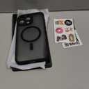 TOCOL Magnetic for iPhone 15 Pro Max Case, Upgraded Full Camera Protection, Compatible with Magsafe, Drop Protection, Translucent Matte Back Bumper Phone Cover 6.7-InchBlack