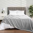 Pavilia Soft Fleece King Bed Blanket, Black and White, Large Fuzzy Plush Flannel, Warm Cozy Ribbed Microfiber for Sofa Couch, Lightweight Striped, 108x90