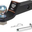 DEEAGLE 2 inch Ball Hitch with Pin, Heavy Duty Steel Receiver Hitches, Trailer Ball Hitch Fits 2 inch Receiver, 6000lbs, 2 in Drop