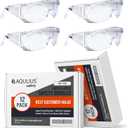 12 x Aqulius Over Glasses Safety Glasses & Safety Goggles - 12-Pack, Clear Polycarbonate - Anti-Fog & Scratch-Resistant Bulk Eye Protection for Sanding & Shooting - ANSI Z87+ Rated Side Shields