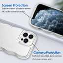 Anuck for iPhone 11 Pro Max Case Wave, Curly Frame Design for Women Girls, Cute Wavy Solid Color Aesthetic Phone Case Soft Flexible TPU Shockproof Full-Body Protective Cover 6.5" - Silver