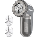 BEAUTURAL Fabric Shaver and Lint Remover, Sweater Defuzzer with 2-Speeds, 2 Replaceable Stainless Steel Blades, Battery Operated, Remove Clothes Fuzz, Lint Balls, Pills, Bobbles Gray