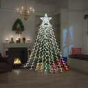 350 LED Christmas Decorations Star String Lights Waterproof Waterfall StarLights 8 Light Modes Remote & Timer,Waterproof Seasonal Lighting Decor for Home Xmas Tree Yard Wedding Party (Cool White)