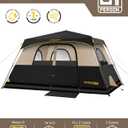 FanttikOutdoor Camping Tent 8 Instant Cabin Tent Setup in 60 Seconds with Rainfly & Windproof Portable with Carry Bag for Family Camping & Hiking, 13' x 9' x 78''