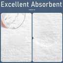 LOCHAS Bathroom Rugs, 24" x 60" Long Bath Rug, Non Slip Washable Bathroom Runner Rug Soft Thick Absorbent Bath Mat for Shower, Shaggy Plush Luxury Large Bath Rug, White