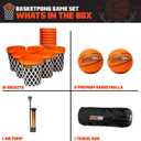 BasketPong Giant Yard Pong and Basketball Game with 12 Buckets, 2 Balls, Carrying Bag, and Air Pump Outdoor Game for Lawn, Backyard, Beach, and Parties