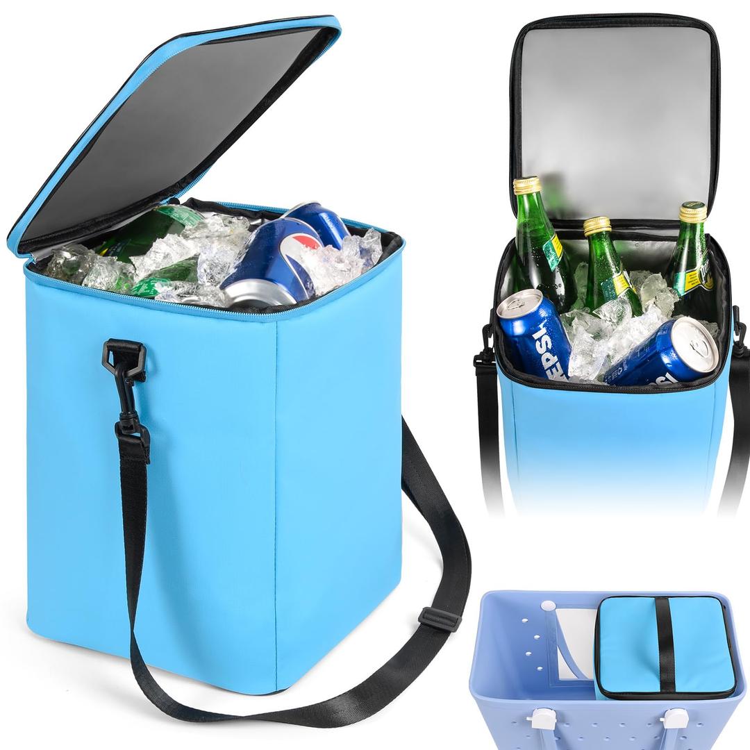 Cooler Insert for Bogg Bag XL Tote – Large Organizer Insert with Mesh Divider, Cup Holder & Waterproof Pouch — Beach, Camping, BBQ, Picnic