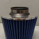 BLUE 2.75" 70 mm Inlet Cold Air Cone Replacement Performance Washable Clamp-On Dry Air Filter