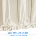 NICETOWN French Door Velvet Curtains - Super Soft Thick Velvet Texture Drapes Room Darkening Window Treatment Set Soundproof Privacy Panel Blinds, Wide 36" by Long 72", 1 Panel, Ivory White