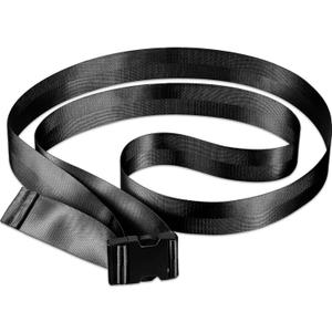 Extremity Mobilization Belt Manual Traction Mobility Strap Adjustable Fun Gait Belts for Stretching Yoga Leg Shoulder Exercise (Black)