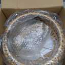 Plug in Pendant Light Rattan Hanging Lamp Pendant Light with on/Off Switch Rattan Woven Shade Hanging Lamp Plug in for Living Room Bedroom Farmhouse (Drum)