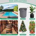 sanyi Plant Caddy with Wheels, 2 Pack 8-21" Adjustable Rolling Plant Stands with Wheels Heavy Duty Large Plant Potted Trolley Dolly Cart Garden Tower Pot Greenstalk Vertical Planter Umbrella Base