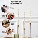 2 x 6 Pack Printed Taper Candles, 10 Inch Ivory Candlesticks with Cute Cartoon Animals Pattern, Unscented Tapered Candles, Dripless and Smokeless Decorative Candles for Elegant Dining