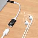 Red Type-C to 3.5mm Audio Adapter - Universal Analog Audio Cable for Smartphones, Laptops and Gaming Headphones, Durable Earphone Adapter with Noise Cancellation