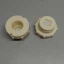 1.25" Female ABS Bulkhead Fitting, Plastic Water Tank Connector Adapter Fitting with Plugs for Outdoor rain Barrel Garden Hose Adapter Spigot kit Water Tank Gallon Drain Bucket(Set of 2)