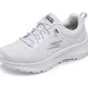 Skechers Women's Go Run Consistent 2.0 Duval Sneaker, White/Black, 9.5