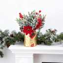 2 x Adnee 2 Roll 10 Yard Floral Foil Plant Pot Covers, Matte Texture Christmas Plant Pot Foil with Patterns, Golden Floral Pot Wrapping Paper for Christmas Home Flower Pot DIY decor