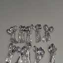 Mini Dessert Spoons - Bulk Pack of 100 Mini Silver Disposable Spoons - 4 Inch Plastic - Bpa Free - Food Safe