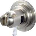 BOPai Suction Shower Head Holder, Relocatable Handheld Showerhead Holder, Fixed Angle - Brushed Nickel