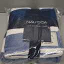 Nautica - Fleece Throw Blanket for Couch 50x60, Ultra Soft Plush Micro Flannel Throw, Lightweight Warm Cozy Blanket, Americana Decor, Perfect for Sofa, Bed, Living Room (Awning Stripe Blue)