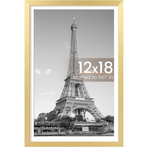Upsimples 12x18 Picture Frame, Wall Decor Poster Frames, Gold 1 Pack