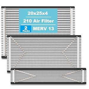 (2Pack) 210 Replacement Filter Compatible with AprilAire Air Purifiers Actual Size: 21" x 24.75" x 4", Nominal Size: 20''x25''x4'' 1210,1620,2210,2216,3210,MERV10 Furnace Filter Replacement