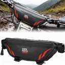 KEMIMOTO Motorcycle Handlebar Bag Universal Waterproof Front Storage Bag Bicycle Handlebar Bag Compatible with Sur-Ron Light Bee X and S X160 X260 Talaria Sting Segway Electric Dirt Bike (Red Decor)