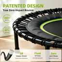 40" Bungee Rebounder Trampoline for Adults, 460LBS Low Impact Quiet Foldable Mini Trampoline, Easy Assembly Indoor Fitness Rebounder with Handle for Whole-Body Workout, 
Product Dimensions	40"L x 40"W x 11"H