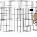 MidWest Homes for Pets 24-Inch Exercise Pen, for Indoor and Outdoor Use, 16 Sq Feet of Play, Single Door Folding Dog Pen, with Large Door Opening & Secure Latch, Easy to Set Up, Foldable Dog Playpen