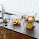 Hudgan 4 Pack Bread Box for Kitchen Countertop, Bread Storage Container with Lid for Bagel, Donut and Cookies, Clear Breadbox Keeper for Muffin