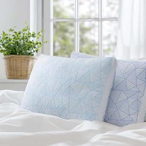 Sylvaris Shredded Memory Foam Cooling Soft Bamboo Viscose Pillows King Set of 2, Adjustable Hypoallergenic Hotel Quality Bed Pillows for Side, Stomach or Back SleeperSleeper, Oeko-TEX Certified