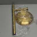 Toilet Paper Holder Stand Gold with Shelf on Top, Sturdy TP Roll Holder Floor Standing, Stainless Steel Base (Gold)