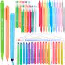 64 Pieces Bible Journaling Pens Kit, 24 Gel Highlighters, 20 Colored Retractable Ballpoint Pens, 20 Colored Fineliner Pen Bulk for Bible Markers No Bleed Through Easter Church Gift Supplies