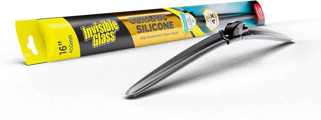 Invisible Glass CSB16 Ceramic Silicone 16" Premium All-Season Windshield Wiper Blade Automotive Replacement Beam Blade with HydroGuard Water Repellent Coating for Quiet, Streak-Free Performance