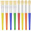 10Pcs Paint Brushes for Kids, Anezus Kids Paint Brushes Toddler Large Chubby Brushes Round and Flat Preschool Painting Brushes for Washable Paint Acrylic Paint