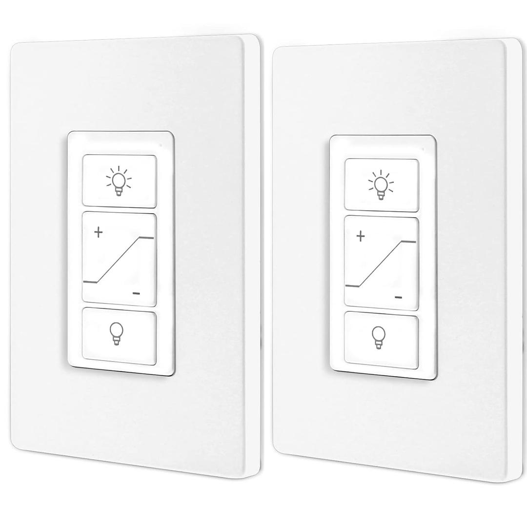 Smart Remote Dimmer Switch Compatible with Alexa:Just Link to The Amazon Echo in one Step. 2pack