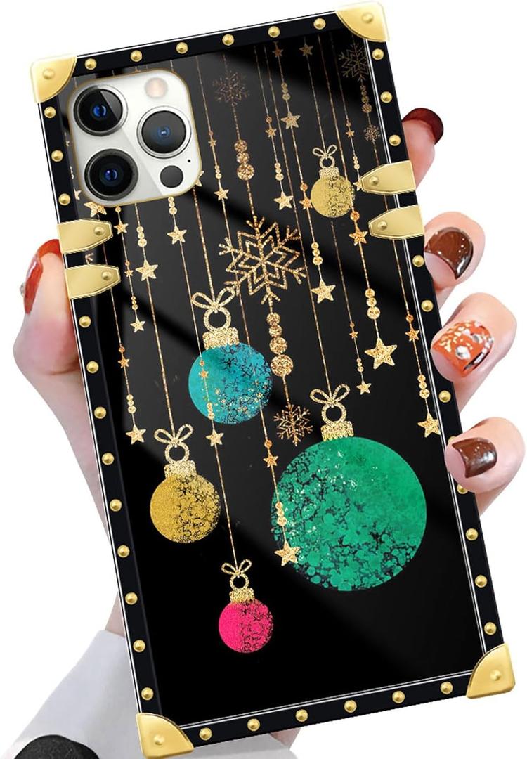 Compatible with iPhone 12 Pro Max Case,Luxury Soft TPU & Hard PC Back for Girls Women,Shockproof Protective Phone Cover for iPhone 12 Pro Max,Christmas Decorations