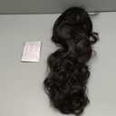 Wigs women dark brown curly wig side bang pirate wig costume wigs for women Wavy Curly 24inches Heat Resisitant Fiber Curly brown Wig Halloween Costume girl wigs for adult Women