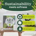 Aria 100% Recycled Toilet Paper, 24 Rolls, 3-Ply Soft Bath Tissue, Paper Packaging