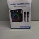 Karaoke Machine, Portable Bluetooth Karaoke Speaker with 2 Wireless Microphones, PA System for Adults Kids with LED Lights & Echo Adjustment, Supports TWS/TF/USB/AUX for Home Party (T03-2 MICS)